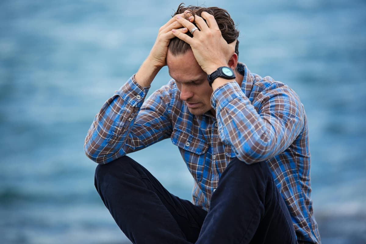 Man looking stressed